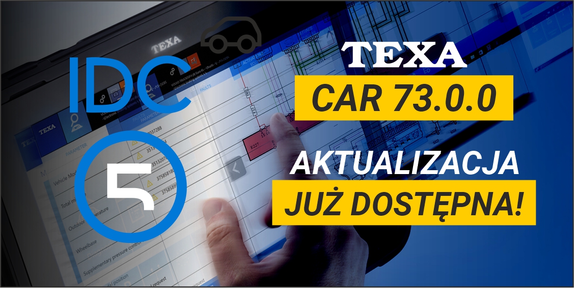Aktualizacja oprogramowania Texa IDC5 CAR 73 MOTOFAKTOR