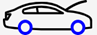 Delphi Technologies - ikona auta z otwartą maską