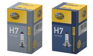 Żarówki halogenowe Hella H7 performance +60% 12V i +120% 12V